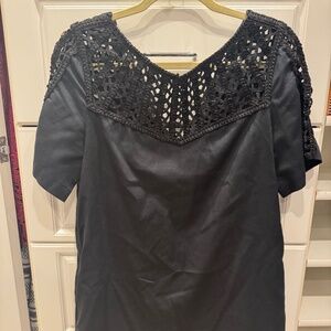 Maeve Black Cotton Dress from Anthropologie